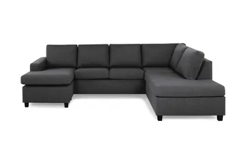 Crazy 4-seters Høyrevendt U-formet Large Sofa med Divan og Sjeselong i Stoff