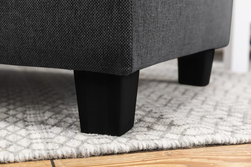 Crazy 4-seters Høyrevendt U-formet Large Sofa med Divan og Sjeselong i Stoff - Mørk grå - Møbler - Sofaer - U-sofa