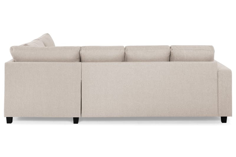 Crazy 4-seters Høyrevendt U-formet Small Sofa med Divan og Sjeselong i Stoff - Beige - Møbler - Sofaer - U-sofa