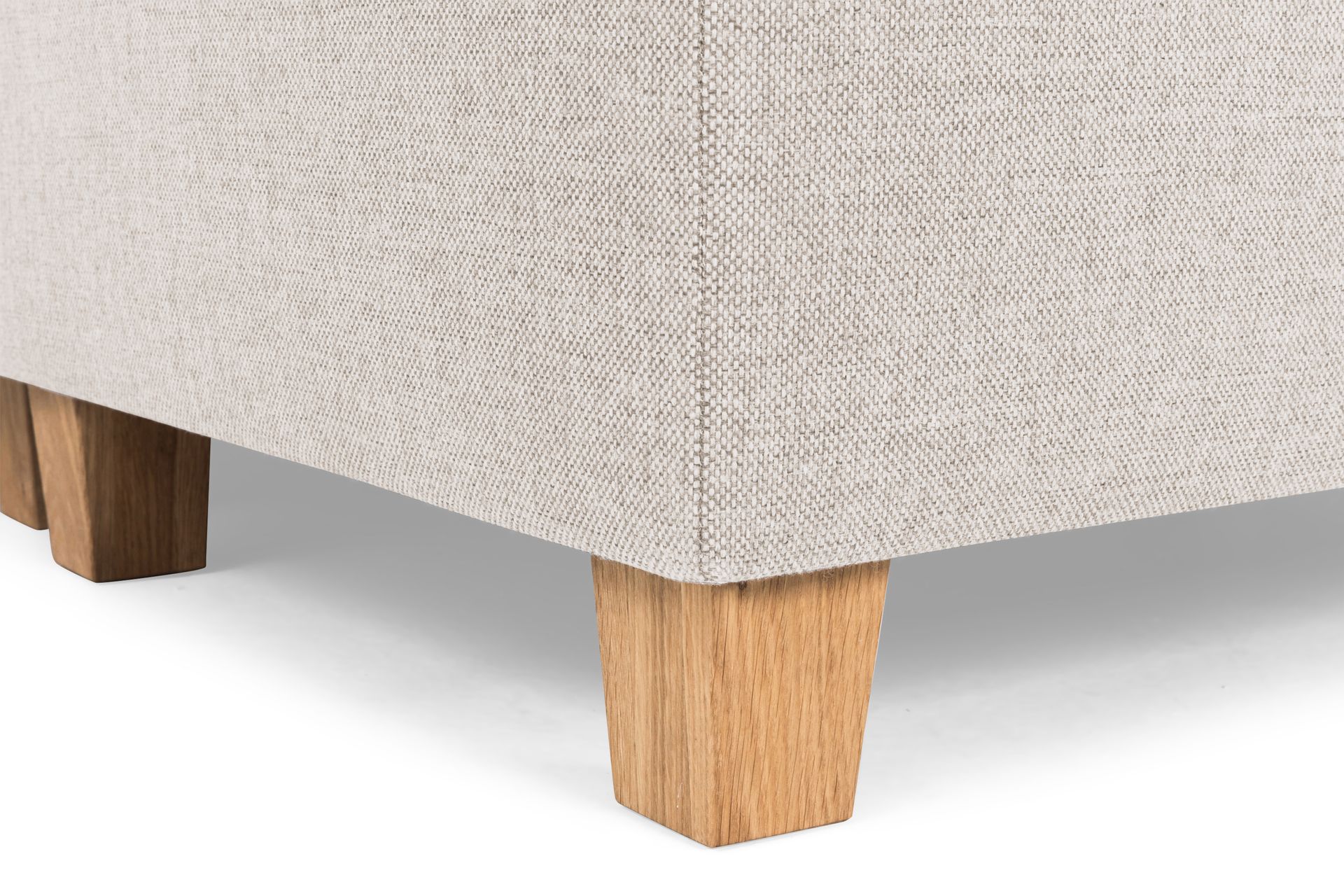 Crazy 4-seters Høyrevendt U-formet Small Sofa med Divan og Sjeselong i Stoff - Beige - Møbler - Sofaer - U-sofa