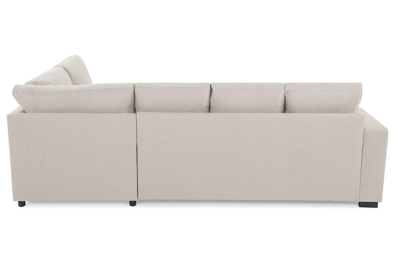 Crazy 4-seters Høyrevendt U-formet Small Sofa med Divan og Sjeselong i Stoff - Beige - Møbler - Sofaer - U-sofa