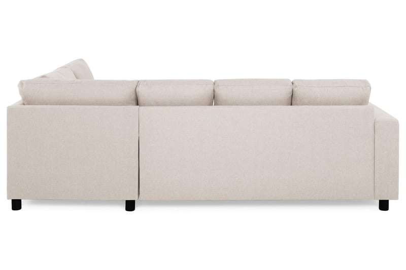 Crazy 4-seters Høyrevendt U-formet Small Sofa med Divan og Sjeselong i Stoff - Beige - Møbler - Sofaer - U-sofa