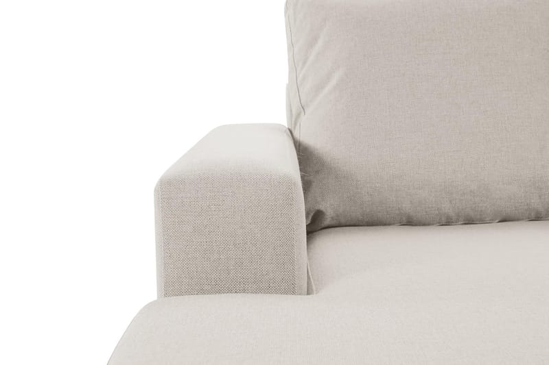 Crazy 4-seters Høyrevendt U-formet Small Sofa med Divan og Sjeselong i Stoff - Beige - Møbler - Sofaer - U-sofa