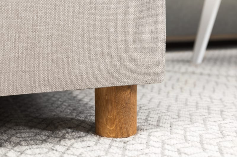 Crazy 4-seters Høyrevendt U-formet Small Sofa med Divan og Sjeselong i Stoff - Beige - Møbler - Sofaer - U-sofa