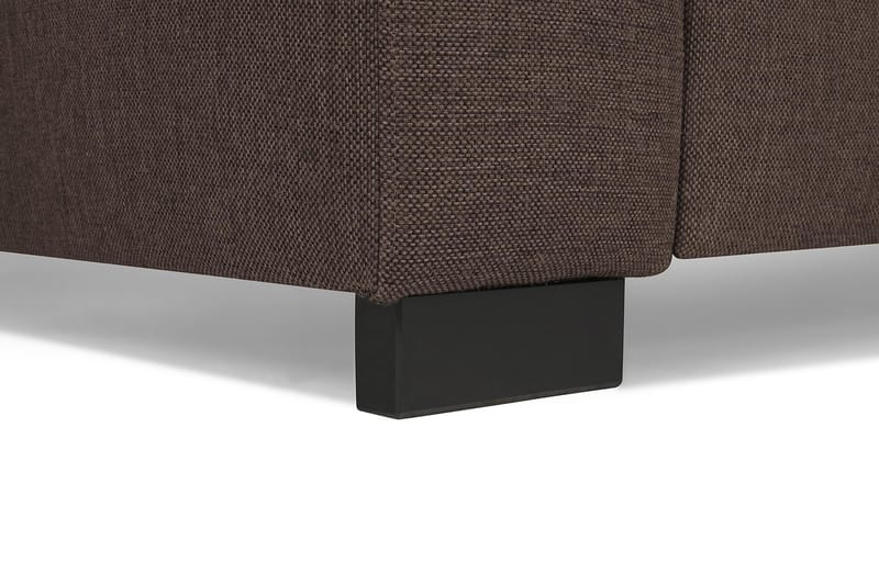 Crazy 4-seters Høyrevendt U-formet Small Sofa med Divan og Sjeselong i Stoff - Brun - Møbler - Sofaer - U-sofa