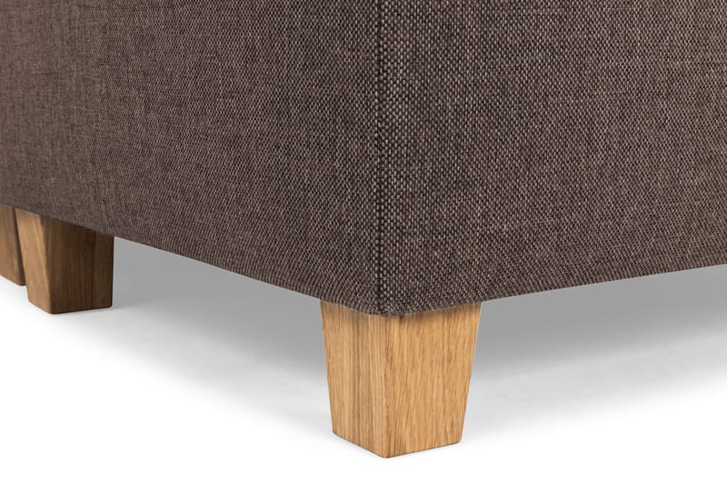 Crazy 4-seters Høyrevendt U-formet Small Sofa med Divan og Sjeselong i Stoff - Brun - Møbler - Sofaer - U-sofa