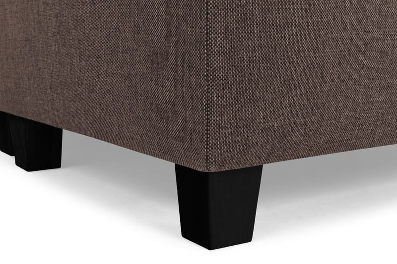 Crazy 4-seters Høyrevendt U-formet Small Sofa med Divan og Sjeselong i Stoff - Brun - Møbler - Sofaer - U-sofa