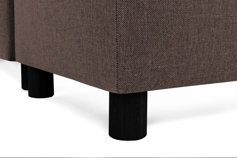 Crazy 4-seters Høyrevendt U-formet Small Sofa med Divan og Sjeselong i Stoff - Brun - Møbler - Sofaer - U-sofa