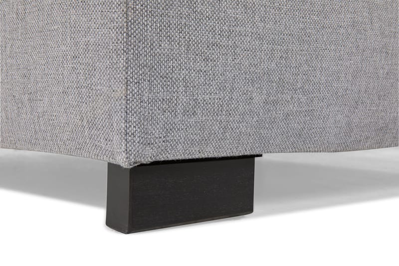 Crazy 4-seters Høyrevendt U-formet Small Sofa med Divan og Sjeselong i Stoff inkl. Pynteputer - Grå - Møbler - Sofaer - U-sofa