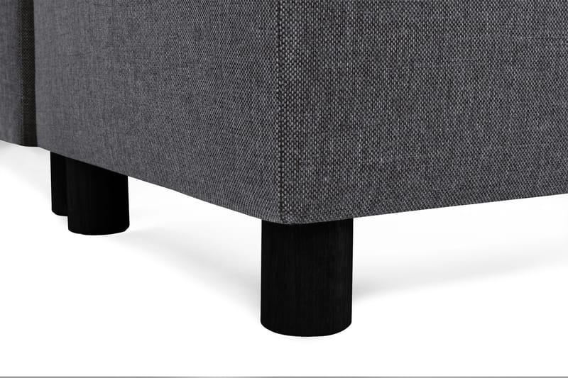 Crazy 4-seters Høyrevendt U-formet Small Sofa med Divan og Sjeselong i Stoff - Mørk grå - Møbler - Sofaer - U-sofa