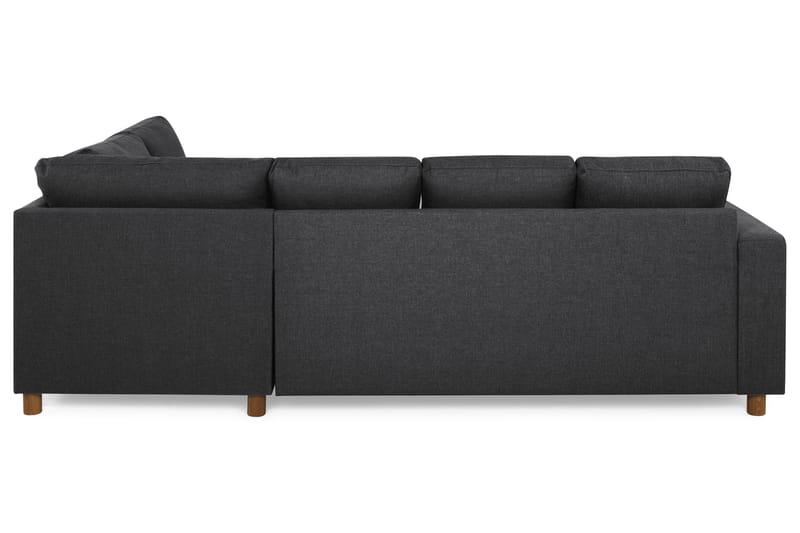 Crazy 4-seters Høyrevendt U-formet Small Sofa med Divan og Sjeselong i Stoff - Mørk grå - Møbler - Sofaer - U-sofa