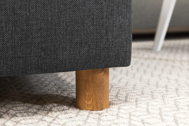 Crazy 4-seters Høyrevendt U-formet Small Sofa med Divan og Sjeselong i Stoff - Mørk grå - Møbler - Sofaer - U-sofa