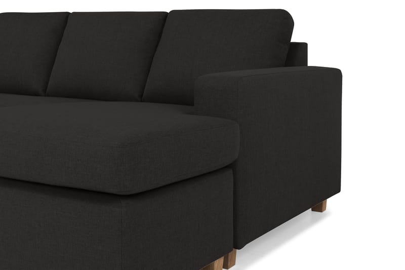 Crazy 4-seters Venstrevendt U-formet Large Sofa med Divan og Sjeselong i Stoff - Antrasitt - Møbler - Sofaer - U-sofa