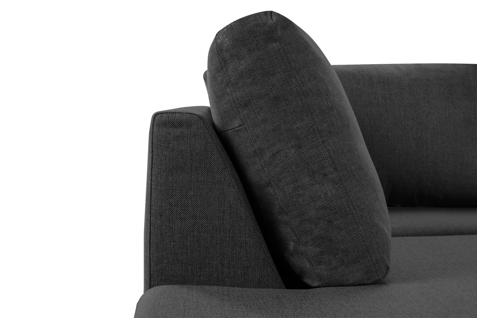 Crazy 4-seters Venstrevendt U-formet Large Sofa med Divan og Sjeselong i Stoff - Antrasitt - Møbler - Sofaer - U-sofa