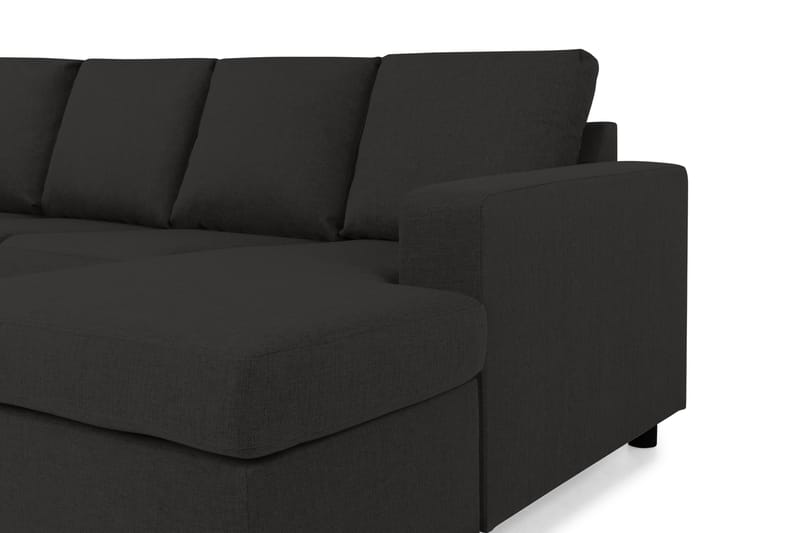 Crazy 4-seters Venstrevendt U-formet Large Sofa med Divan og Sjeselong i Stoff - Antrasitt - Møbler - Sofaer - U-sofa