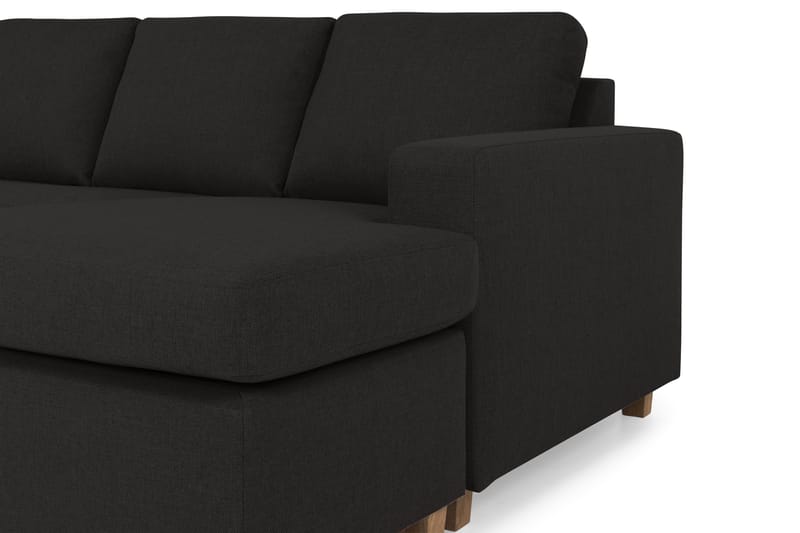 Crazy 4-seters Venstrevendt U-formet Large Sofa med Divan og Sjeselong i Stoff - Antrasitt - Møbler - Sofaer - U-sofa