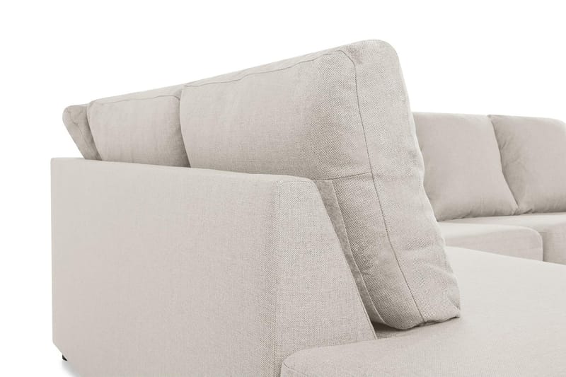 Crazy 4-seters Venstrevendt U-formet Large Sofa med Divan og Sjeselong i Stoff - Beige - Møbler - Sofaer - U-sofa