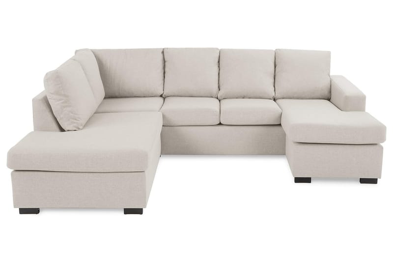 Crazy 4-seters Venstrevendt U-formet Large Sofa med Divan og Sjeselong i Stoff - Beige - Møbler - Sofaer - U-sofa