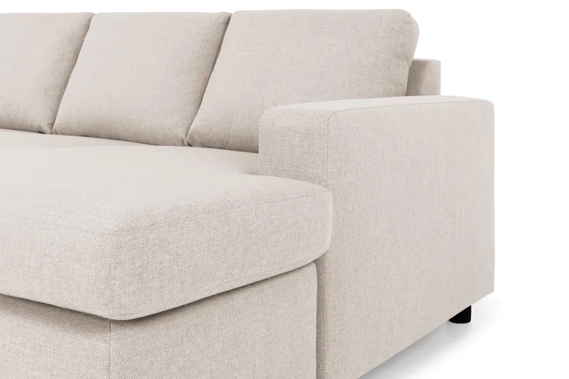 Crazy 4-seters Venstrevendt U-formet Large Sofa med Divan og Sjeselong i Stoff - Beige - Møbler - Sofaer - U-sofa