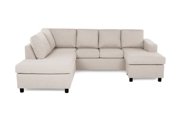 Crazy 4-seters Venstrevendt U-formet Large Sofa med Divan og Sjeselong i Stoff
