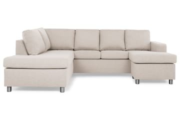 Crazy 4-seters Venstrevendt U-formet Large Sofa med Divan og Sjeselong i Stoff