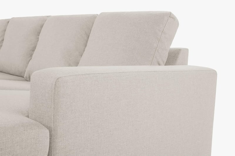 Crazy 4-seters Venstrevendt U-formet Large Sofa med Divan og Sjeselong i Stoff - Beige - Møbler - Sofaer - U-sofa