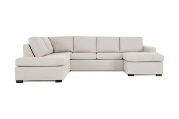 Crazy 4-seters Venstrevendt U-formet Large Sofa med Divan og Sjeselong i Stoff