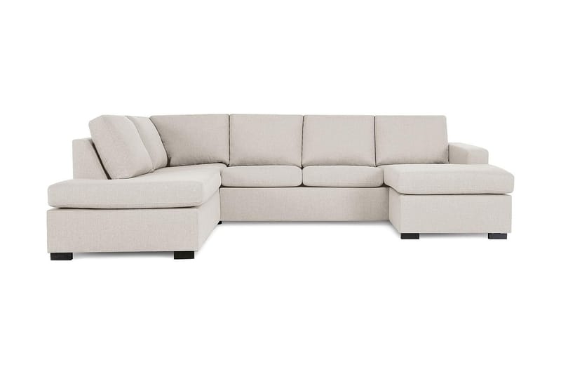 Crazy 4-seters Venstrevendt U-formet Large Sofa med Divan og Sjeselong i Stoff - Beige - Møbler - Sofaer - U-sofa