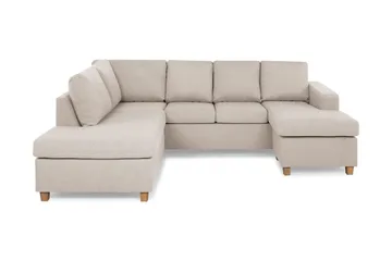 Crazy 4-seters Venstrevendt U-formet Large Sofa med Divan og Sjeselong i Stoff