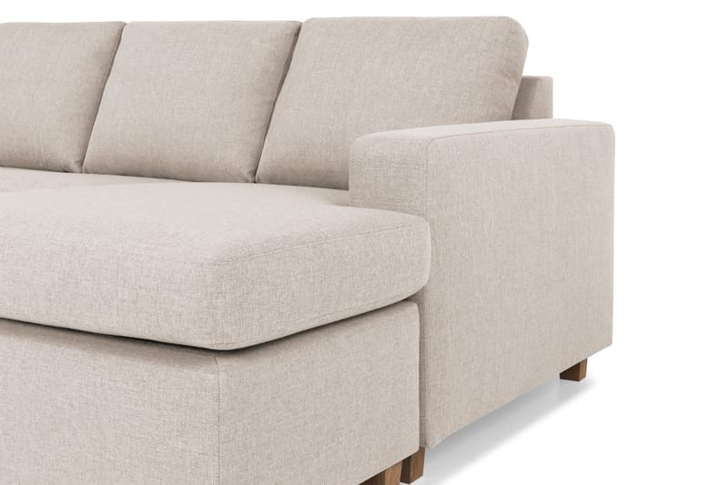 Crazy 4-seters Venstrevendt U-formet Large Sofa med Divan og Sjeselong i Stoff - Beige - Møbler - Sofaer - U-sofa