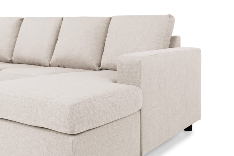 Crazy 4-seters Venstrevendt U-formet Large Sofa med Divan og Sjeselong i Stoff - Beige - Møbler - Sofaer - U-sofa