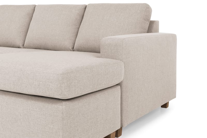 Crazy 4-seters Venstrevendt U-formet Large Sofa med Divan og Sjeselong i Stoff - Beige - Møbler - Sofaer - U-sofa
