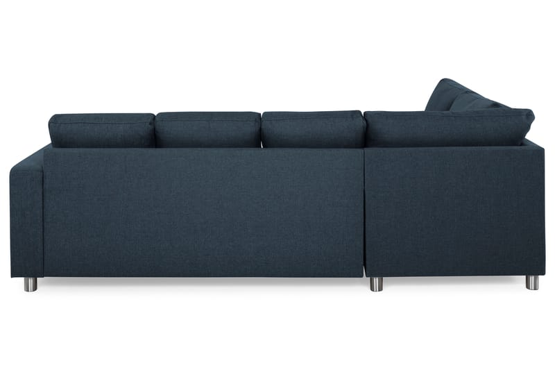 Crazy 4-seters Venstrevendt U-formet Large Sofa med Divan og Sjeselong i Stoff - Blå - Møbler - Sofaer - U-sofa