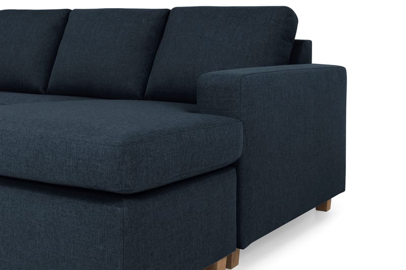 Crazy 4-seters Venstrevendt U-formet Large Sofa med Divan og Sjeselong i Stoff - Blå - Møbler - Sofaer - U-sofa