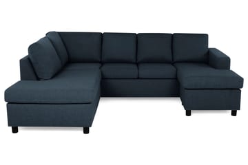 Crazy 4-seters Venstrevendt U-formet Large Sofa med Divan og Sjeselong i Stoff