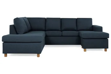Crazy 4-seters Venstrevendt U-formet Large Sofa med Divan og Sjeselong i Stoff