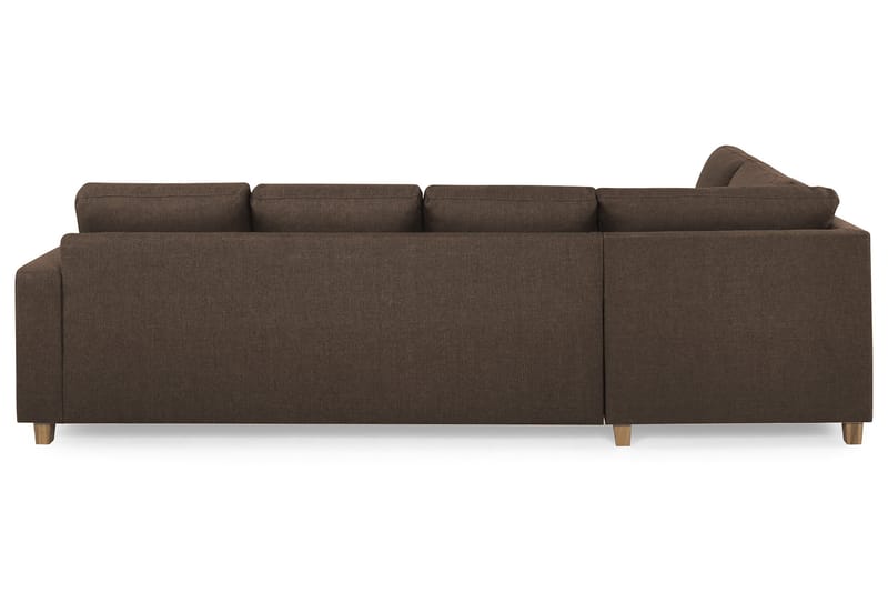 Crazy 4-seters Venstrevendt U-formet Large Sofa med Divan og Sjeselong i Stoff - Brun - Møbler - Sofaer - U-sofa