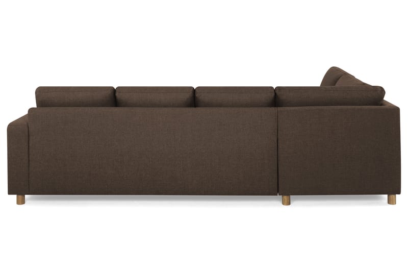 Crazy 4-seters Venstrevendt U-formet Large Sofa med Divan og Sjeselong i Stoff - Brun - Møbler - Sofaer - U-sofa