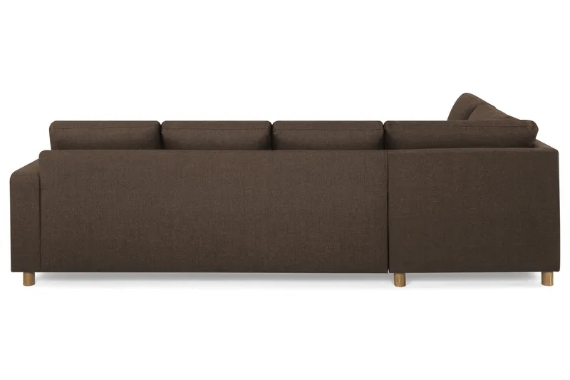 Crazy 4-seters Venstrevendt U-formet Large Sofa med Divan og Sjeselong i Stoff - Brun - Møbler - Sofaer - U-sofa
