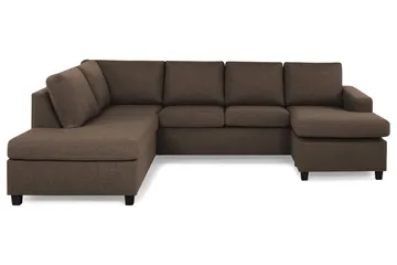 Crazy 4-seters Venstrevendt U-formet Large Sofa med Divan og Sjeselong i Stoff