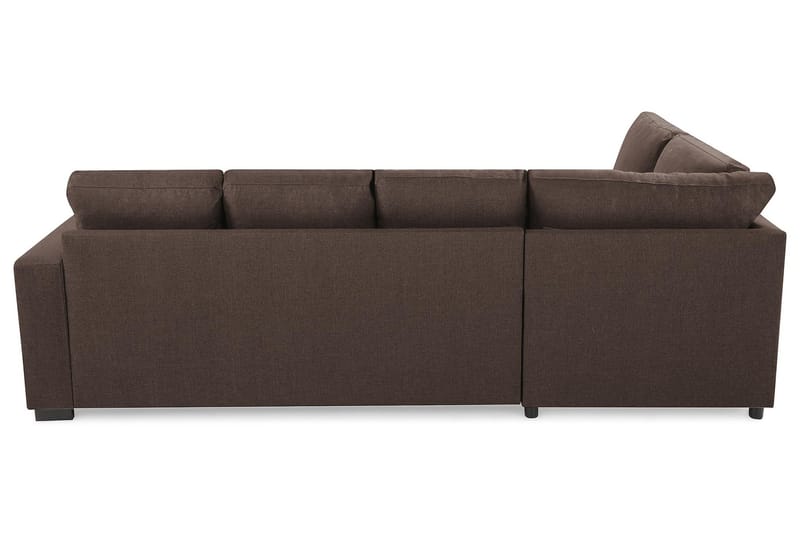 Crazy 4-seters Venstrevendt U-formet Large Sofa med Divan og Sjeselong i Stoff - Brun - Møbler - Sofaer - U-sofa