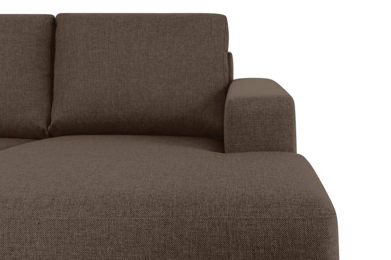 Crazy 4-seters Venstrevendt U-formet Large Sofa med Divan og Sjeselong i Stoff - Brun - Møbler - Sofaer - U-sofa