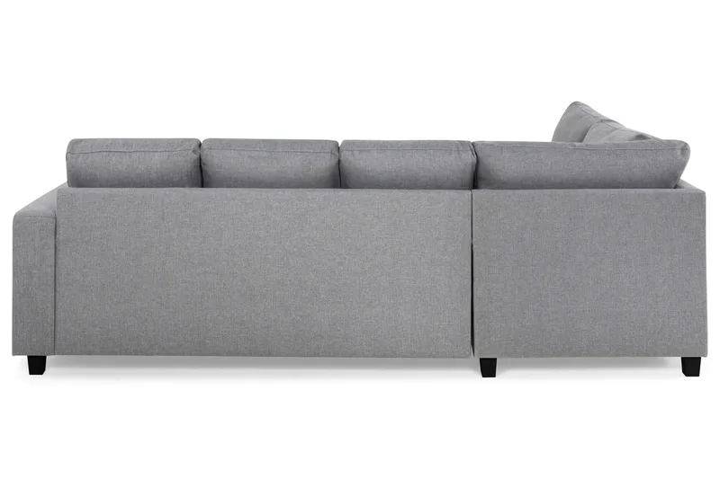 Crazy 4-seters Venstrevendt U-formet Large Sofa med Divan og Sjeselong i Stoff - Grå - Møbler - Sofaer - U-sofa
