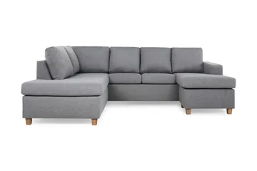 Crazy 4-seters Venstrevendt U-formet Large Sofa med Divan og Sjeselong i Stoff