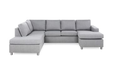 Crazy 4-seters Venstrevendt U-formet Large Sofa med Divan og Sjeselong i Stoff