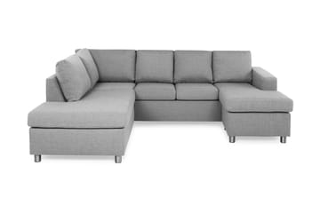 Crazy 4-seters Venstrevendt U-formet Large Sofa med Divan og Sjeselong i Stoff