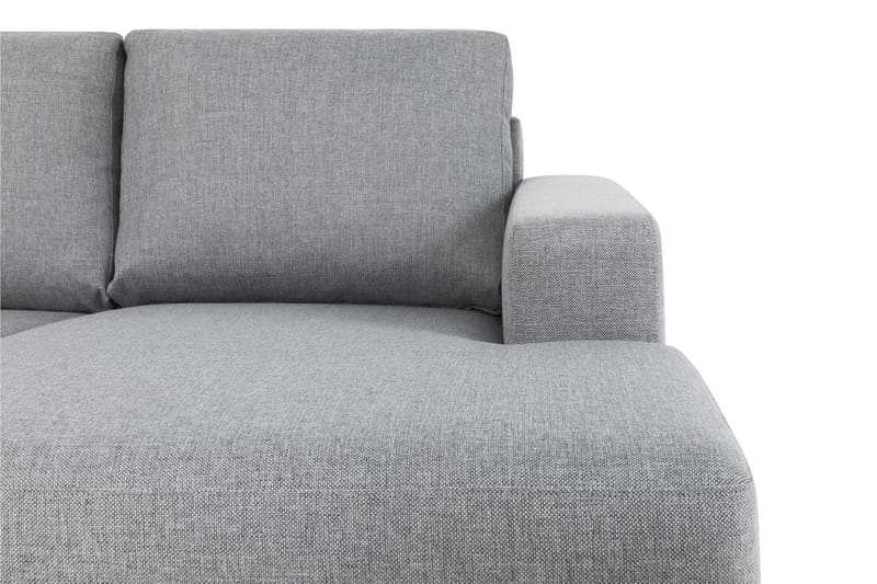 Crazy 4-seters Venstrevendt U-formet Large Sofa med Divan og Sjeselong i Stoff - Grå - Møbler - Sofaer - U-sofa