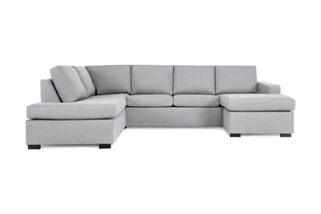 Crazy 4-seters Venstrevendt U-formet Large Sofa med Divan og Sjeselong i Stoff