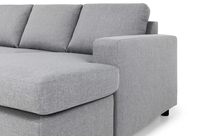 Crazy 4-seters Venstrevendt U-formet Large Sofa med Divan og Sjeselong i Stoff - Grå - Møbler - Sofaer - U-sofa