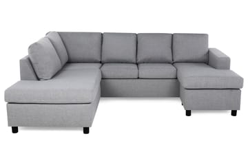 Crazy 4-seters Venstrevendt U-formet Large Sofa med Divan og Sjeselong i Stoff